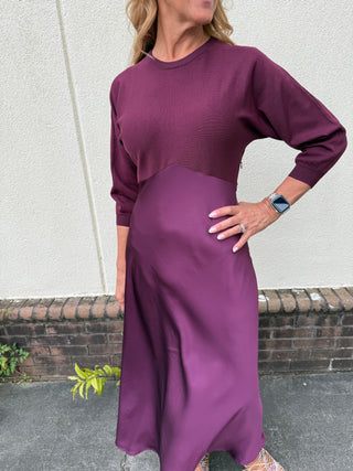 Merlot Silk Dress