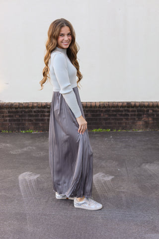 Grey Twofer Maxi Dress