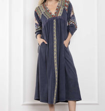 Load image into Gallery viewer, Ramsey Navy Patchwork Dress
