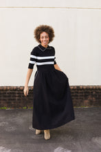 Load image into Gallery viewer, The Sutton Black Stripe Dress
