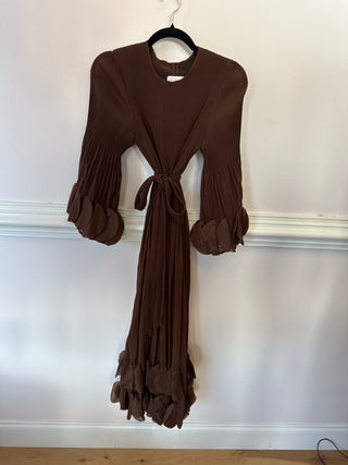 Petals Silky Pleated Dress