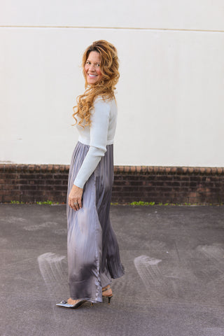 Grey Twofer Maxi Dress