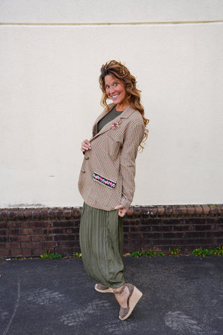 Diana Plaid Blazer Jacket