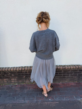 Oscar Grey Bow Sweater