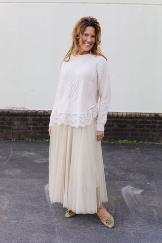 Aria Long Tulle Skirt