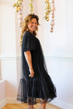 Load image into Gallery viewer, Sloane Black Tulle Tee Dress
