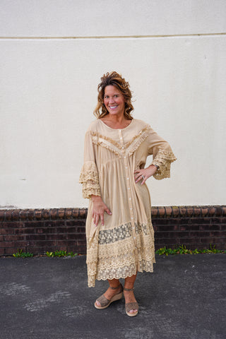 Candlelight Lace Duster Dress