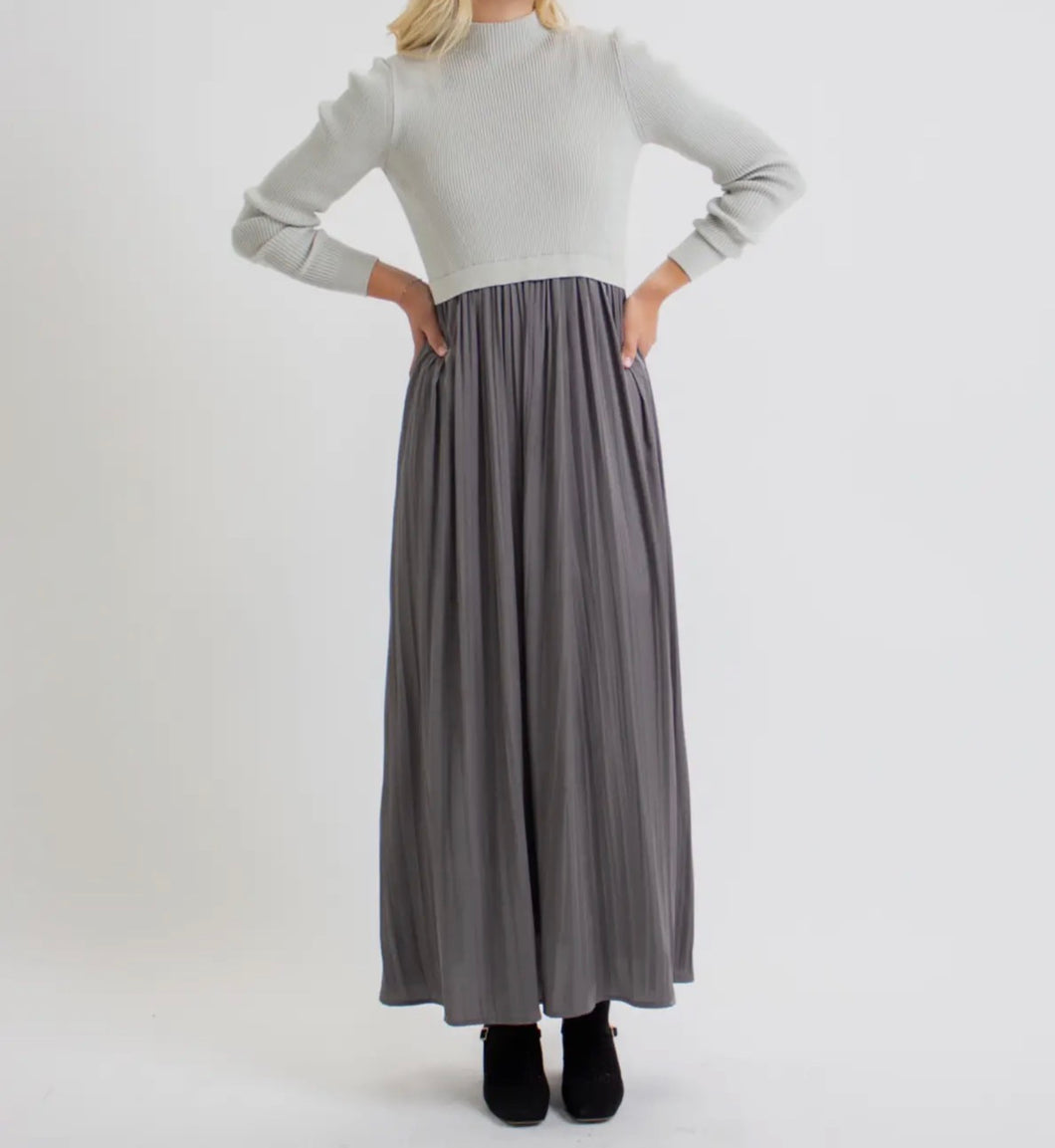 Grey Twofer Maxi Dress