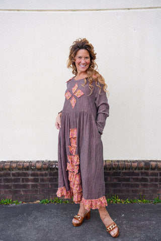 Painted Desert Ruffle Dress