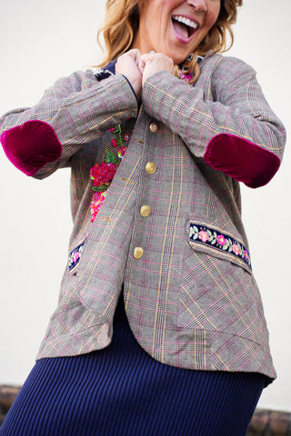 Elizabeth Plaid Blazer Jacket