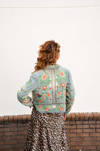 Load image into Gallery viewer, Lucinda Embroidered Denim Motorcycle Jacket
