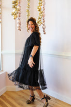 Load image into Gallery viewer, Sloane Black Tulle Tee Dress
