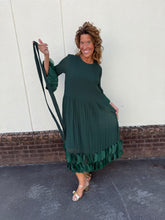 Load image into Gallery viewer, Petals Silky Pleated Dress
