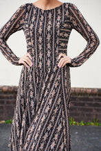 Load image into Gallery viewer, Black Floral Mesh Dress
