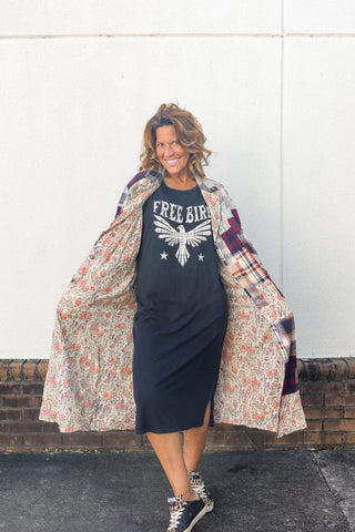 Free Bird America Tee Dress