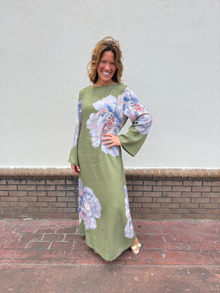 Flower Caftan Maxi Dress