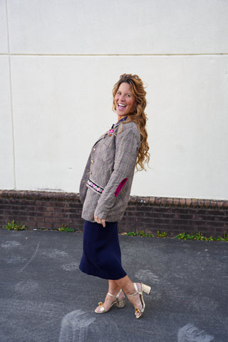 Elizabeth Plaid Blazer Jacket