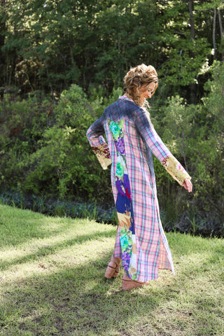 Kaitlin Plaid Chiffon Dress