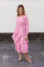 Load image into Gallery viewer, Silky Pleated Ruffle Dress
