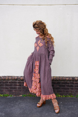 Painted Desert Ruffle Dress