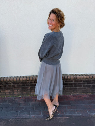 Oscar Grey Bow Sweater