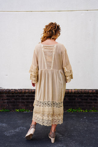 Candlelight Lace Duster Dress