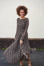 Load image into Gallery viewer, Black Floral Mesh Dress
