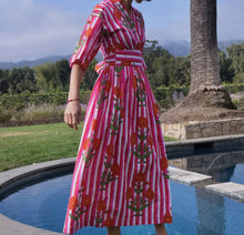 Load image into Gallery viewer, Scarlet Stripe Wrap Dress
