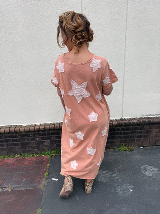 Star Patch T-Shirt Dress