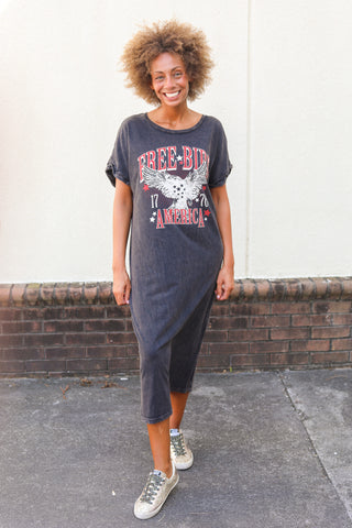 Free Bird America Tee Dress