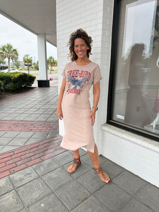 Free Bird America Tee Dress