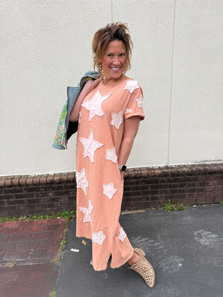 Star Patch T-Shirt Dress