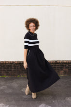 Load image into Gallery viewer, The Sutton Black Stripe Dress
