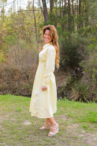 Buttercup Yellow Shirt Dress