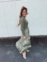 Load image into Gallery viewer, Satin Sweater Dress
