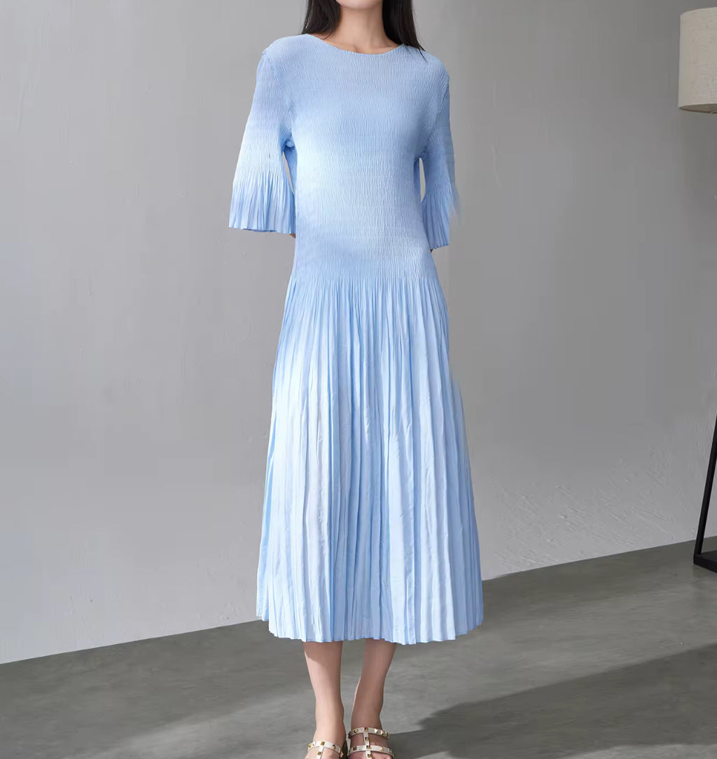 Elodie Silky Pleated Dress