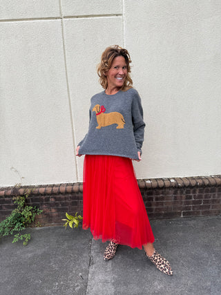 Oscar Grey Bow Sweater