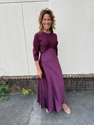 Merlot Silk Dress