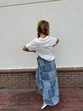 Load image into Gallery viewer, Patchwork Skies Wrap Skirt
