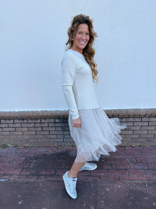 Zipper Sweater Dress Set