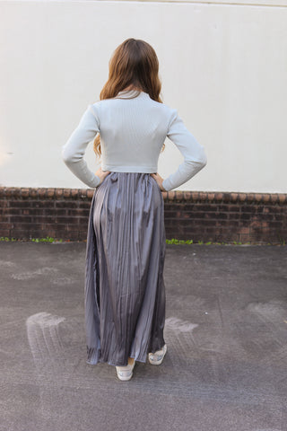 Grey Twofer Maxi Dress