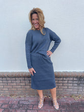 Load image into Gallery viewer, Grey Ribbed Sweater Set
