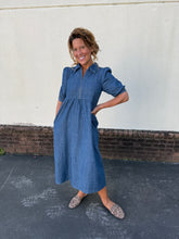 Load image into Gallery viewer, Denim Midi Dress
