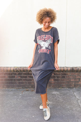 Free Bird America Tee Dress