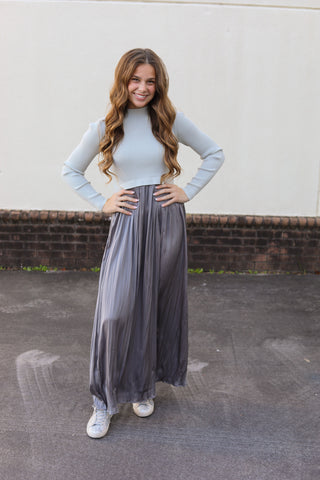 Grey Twofer Maxi Dress