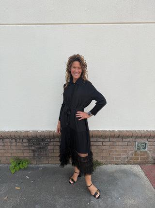 Silky Pleated Tulle Dress