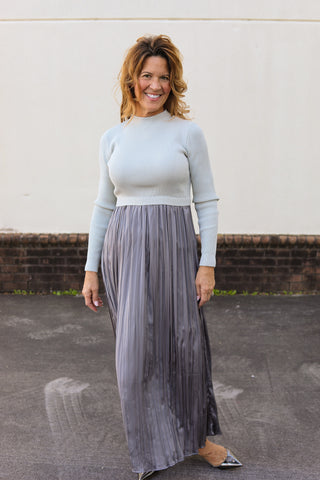 Grey Twofer Maxi Dress