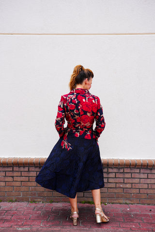 Rosalie Navy Coat Dress