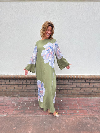 Flower Caftan Maxi Dress