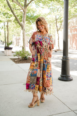 Merry Masquerade Patchwork Dress
